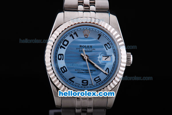 Rolex Datejust Automatic Movement with Blue Dial - Click Image to Close
